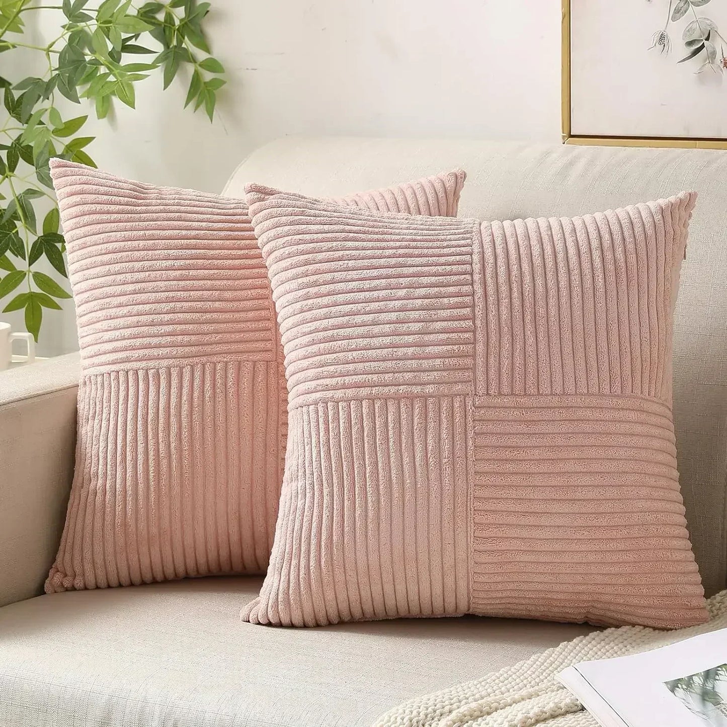 Decorative Pillow Covers - Set of 2 Cushion Covers