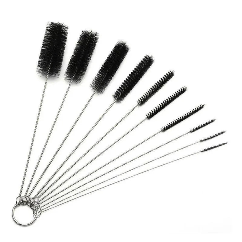 Premium 10pc Cleaning Brush Kit, Stainless Steel & Nylon