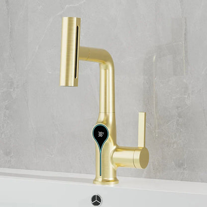 Modern Faucet with LED Temperature and Spray Nozzle
