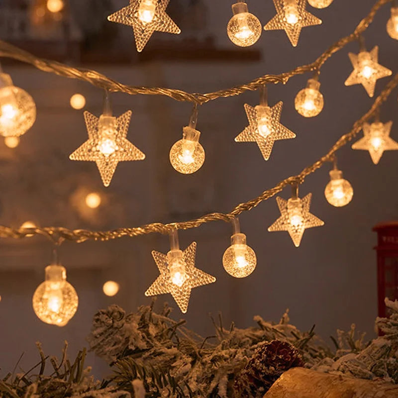 Fesara LED Fairy Lights Snowflake Design Warm White