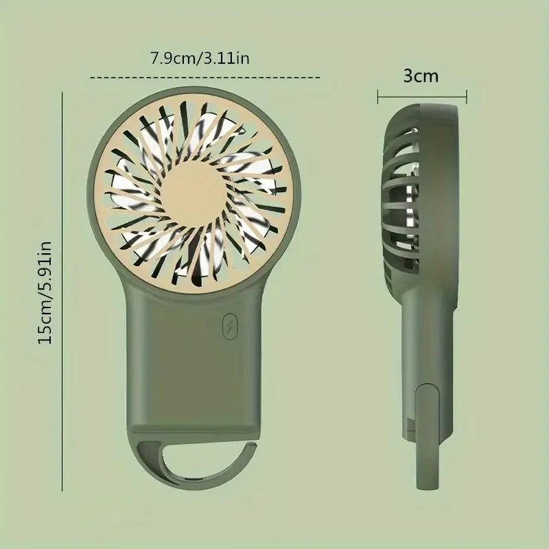 Compact Folding USB Fan with Clip