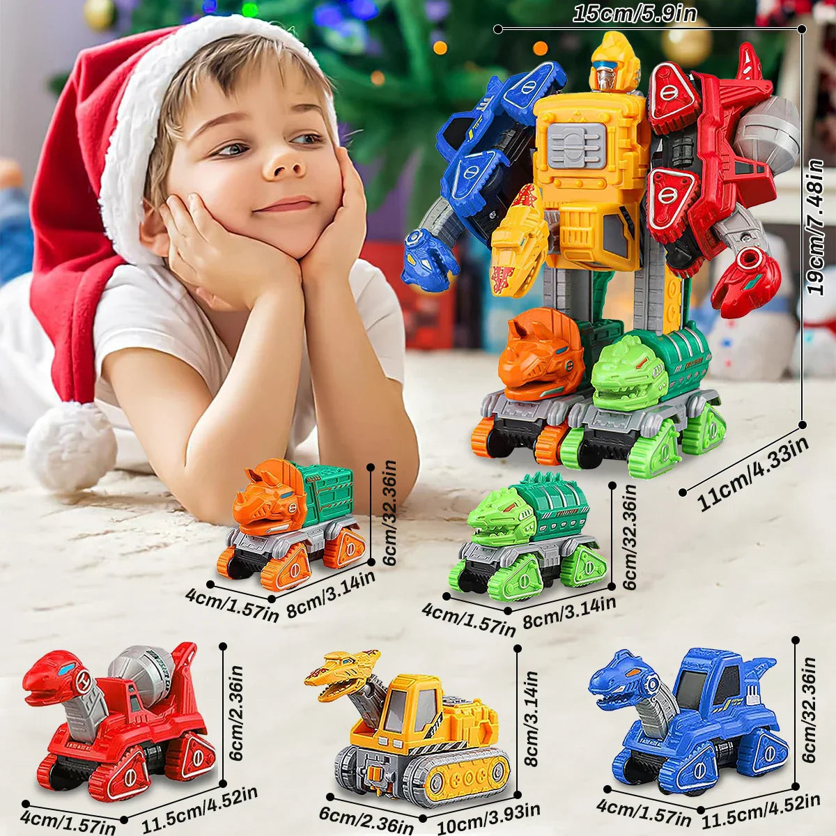 Fun 5 in 1 Transforming Car Toy Set