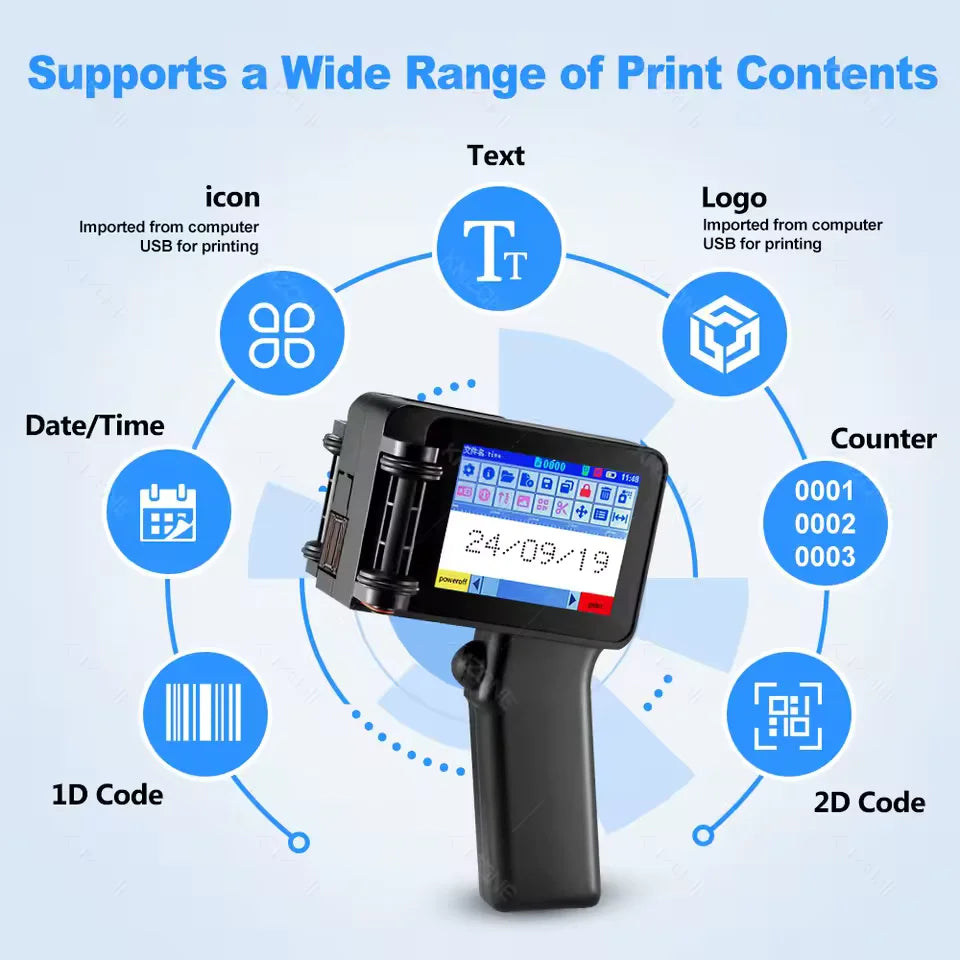 Portable Compact Mobile Inkjet Printer