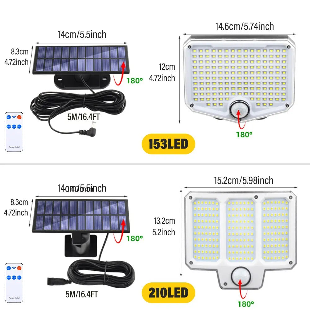 Bright Outdoor Solar Lamp with Motion Sensor