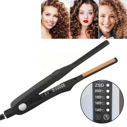 Compact 2-in-1 Hair Straightener Curling Iron - Fesara