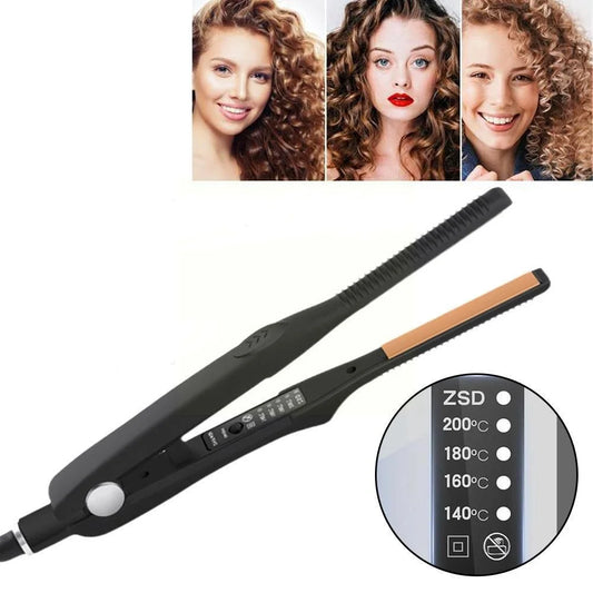 Compact 2-in-1 Hair Straightener Curling Iron - Fesara