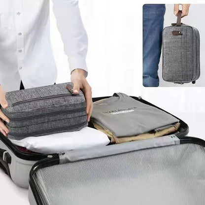 Waterproof Travel Toiletry Bag with Leather Handle