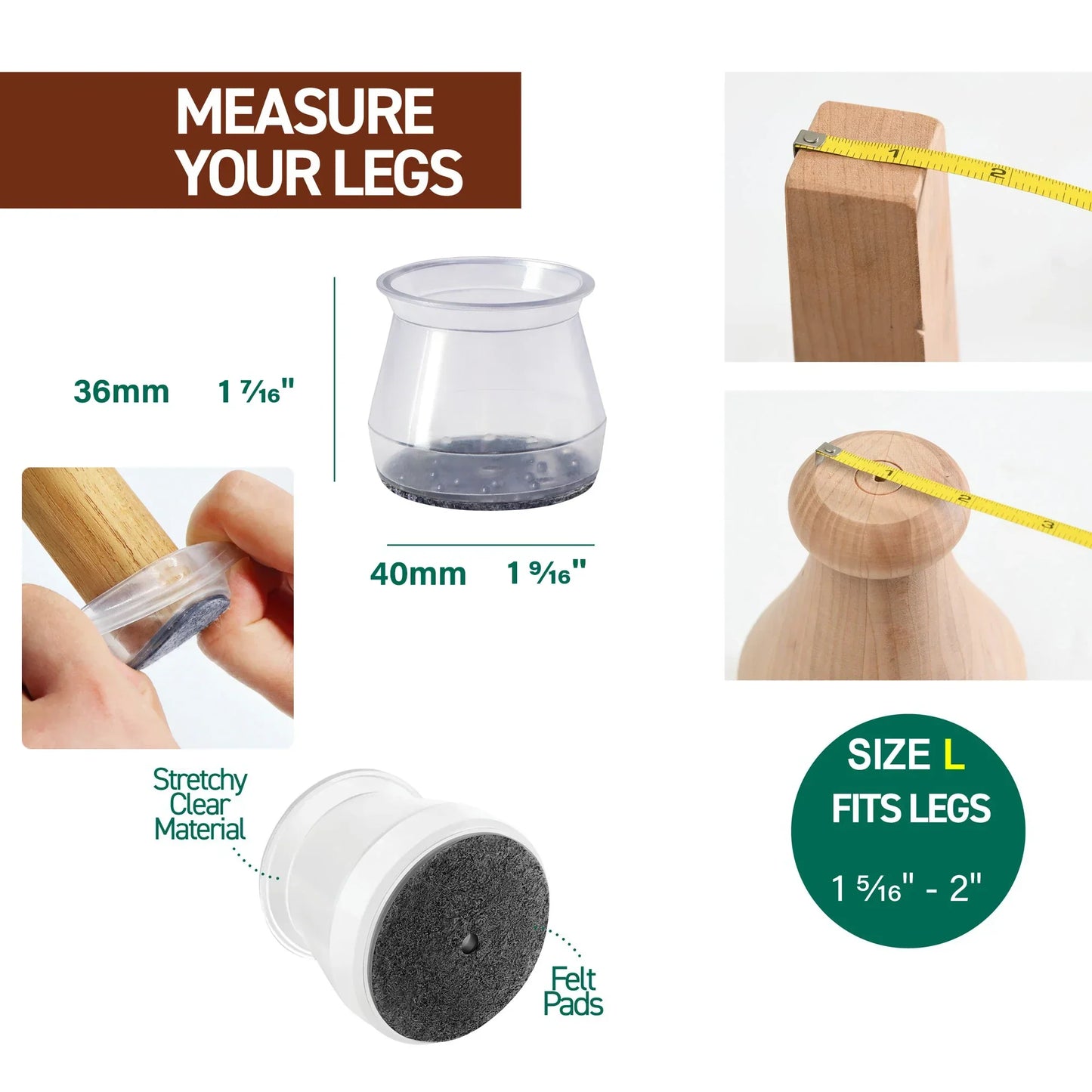 Fesara | Soft Furniture Floor Saver Chair Leg Caps