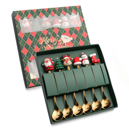 Holiday Christmas Spoon Set for Festive Tables