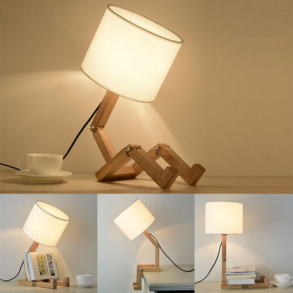 Intelligent Wooden Table Desk Lamp