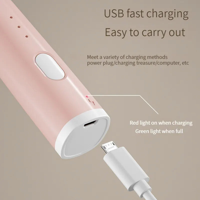 Portable Electric Milk Frother with 2 Interchangeable Tips