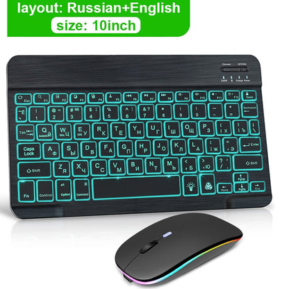 Compact Wireless Bluetooth Keyboard Mouse Combo