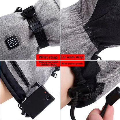 Warm Waterproof Electric Gloves for Outdoor Sports