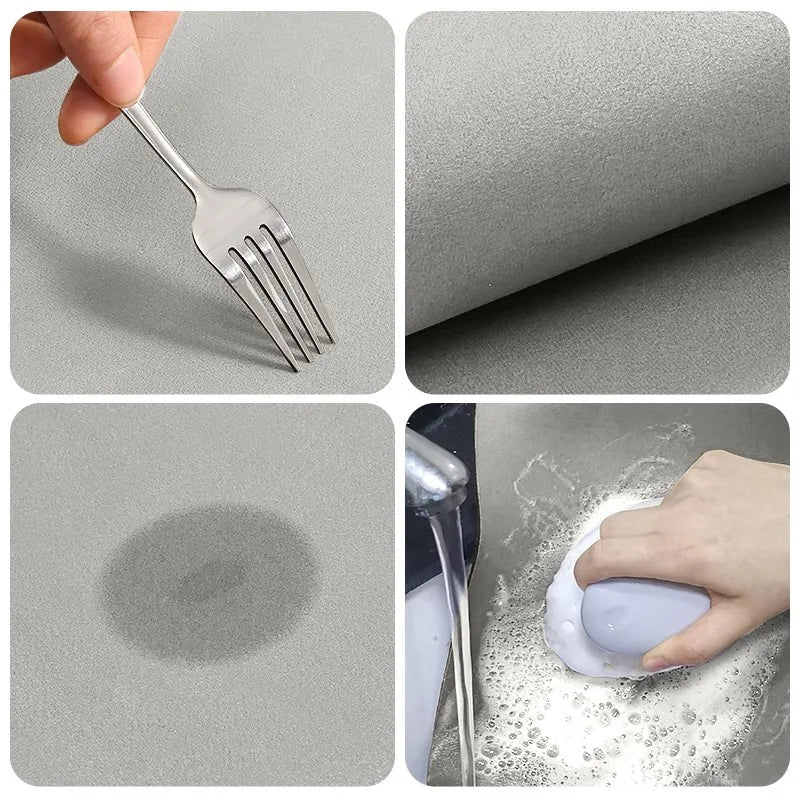 Soft Aqua Bathroom Mat | Absorbent Diatomite Non-Slip