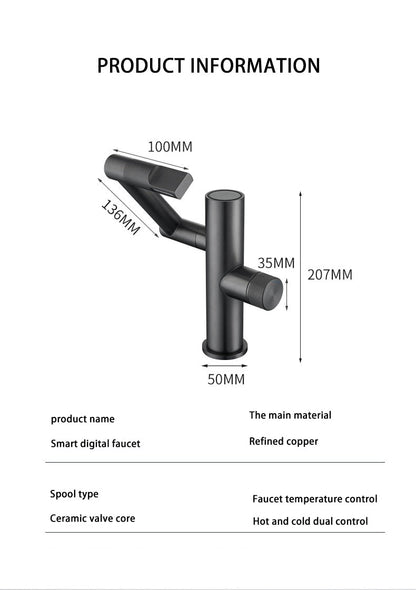 Contemporary Automatic Rotating Waterfall Kitchen Faucet