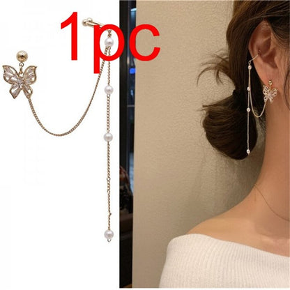 Beautiful Natural Butterfly Drop Earrings