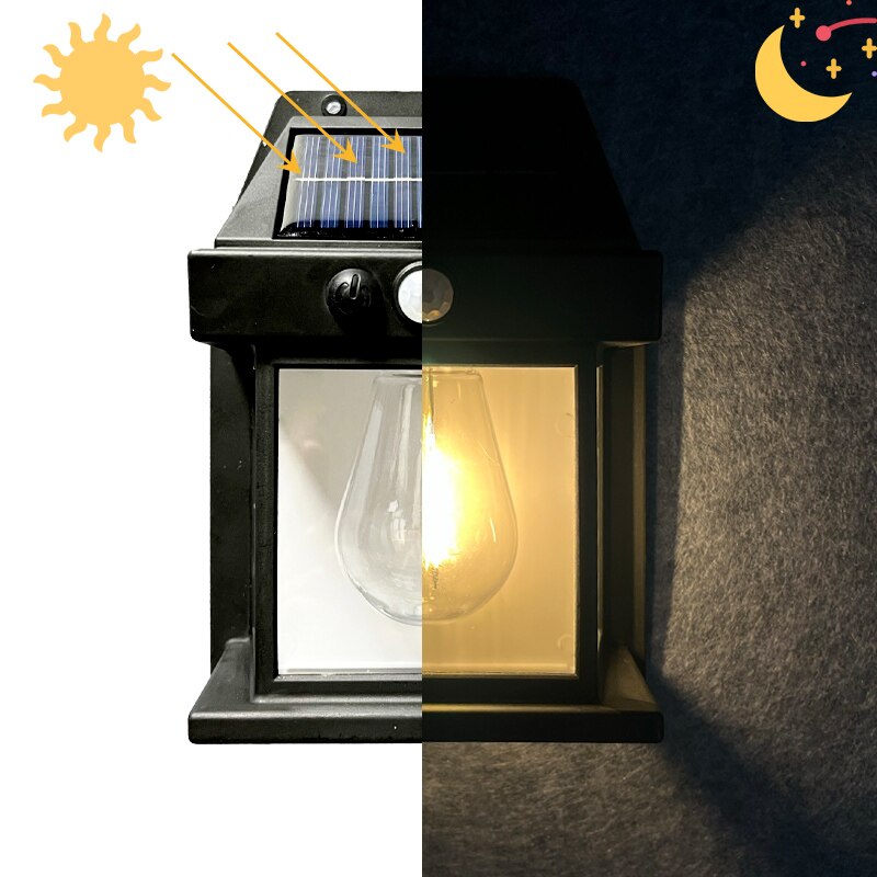 Eco Friendly Solar Powered Outdoor Wall Lamp