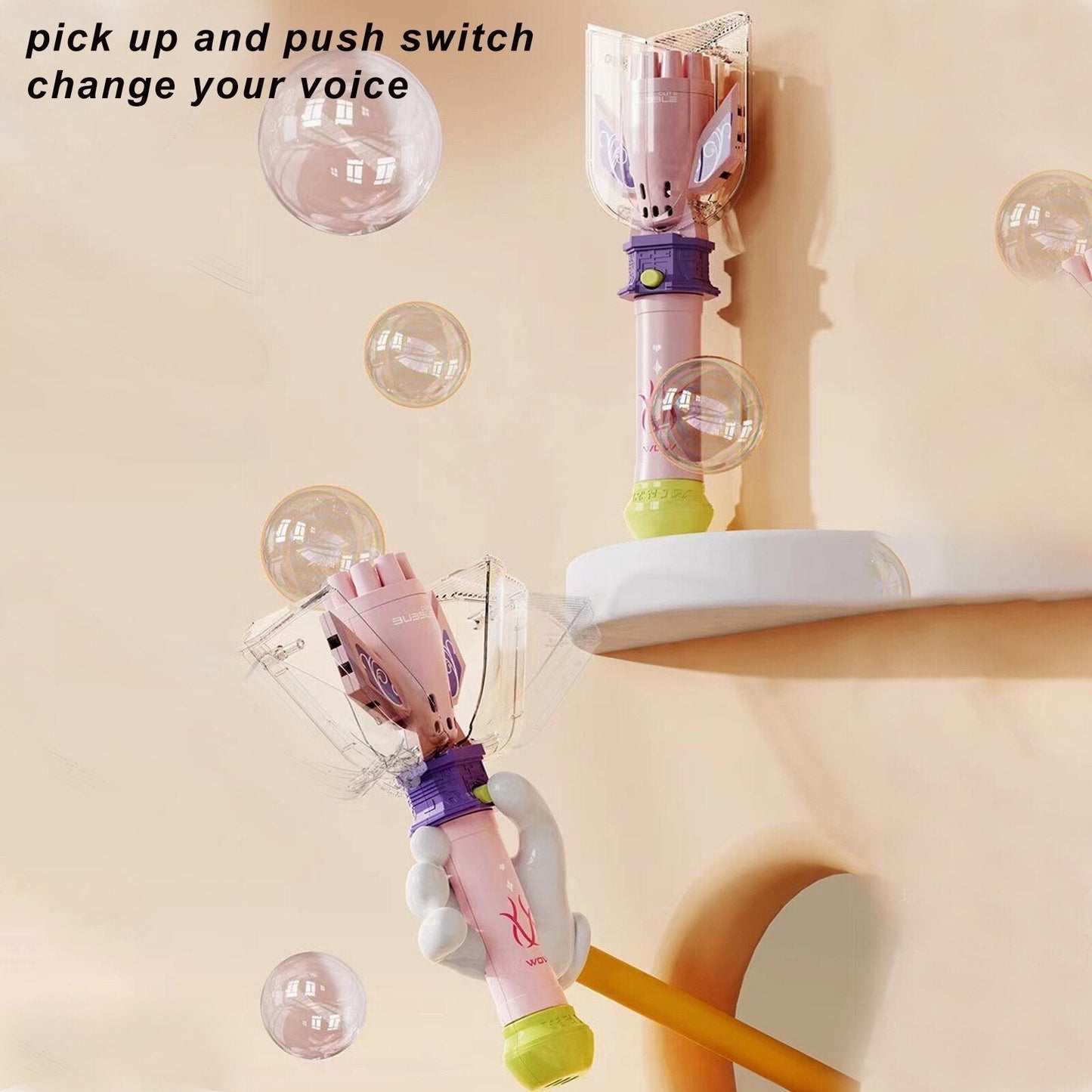 Colorful Bursting Bubble Toy Wand