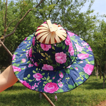 Natural Bamboo Folding Sun Hat