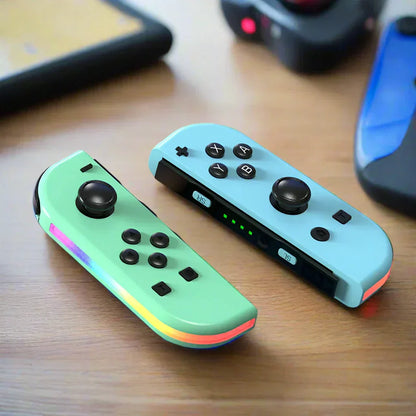 Wireless Gaming Controller for Nintendo Switch - Comfortable Gamepad with Colorful Lights