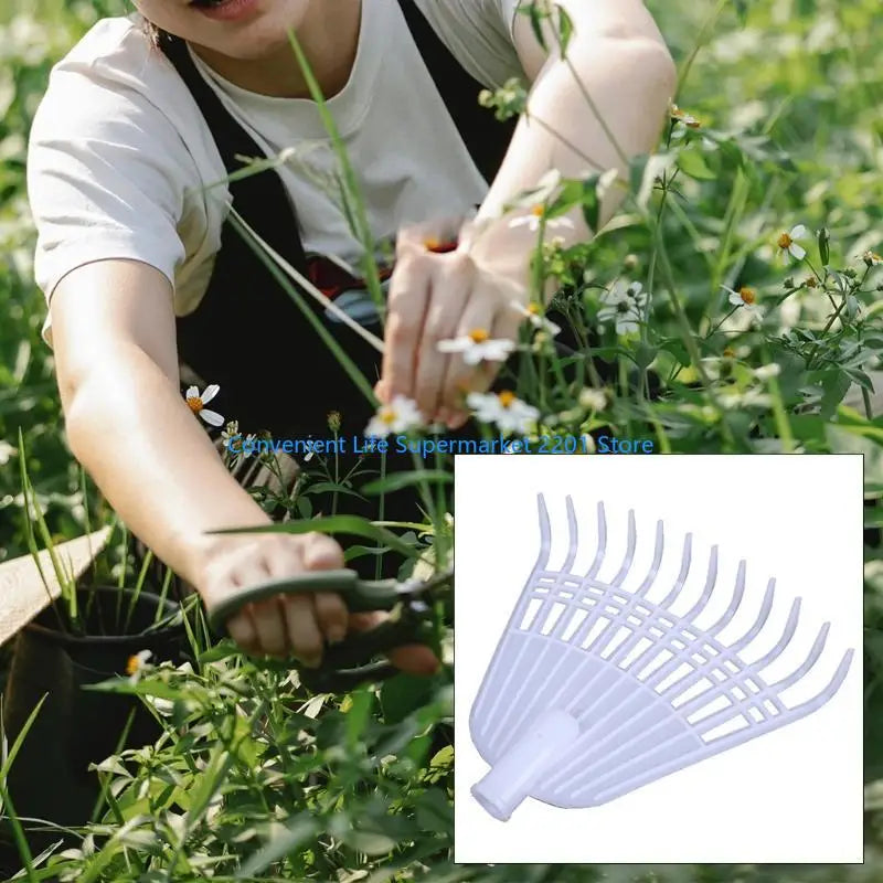 Fesara Compact Garden Rake 12 Tine Lightweight Tool
