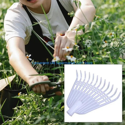 Fesara Compact Garden Rake 12 Tine Lightweight Tool