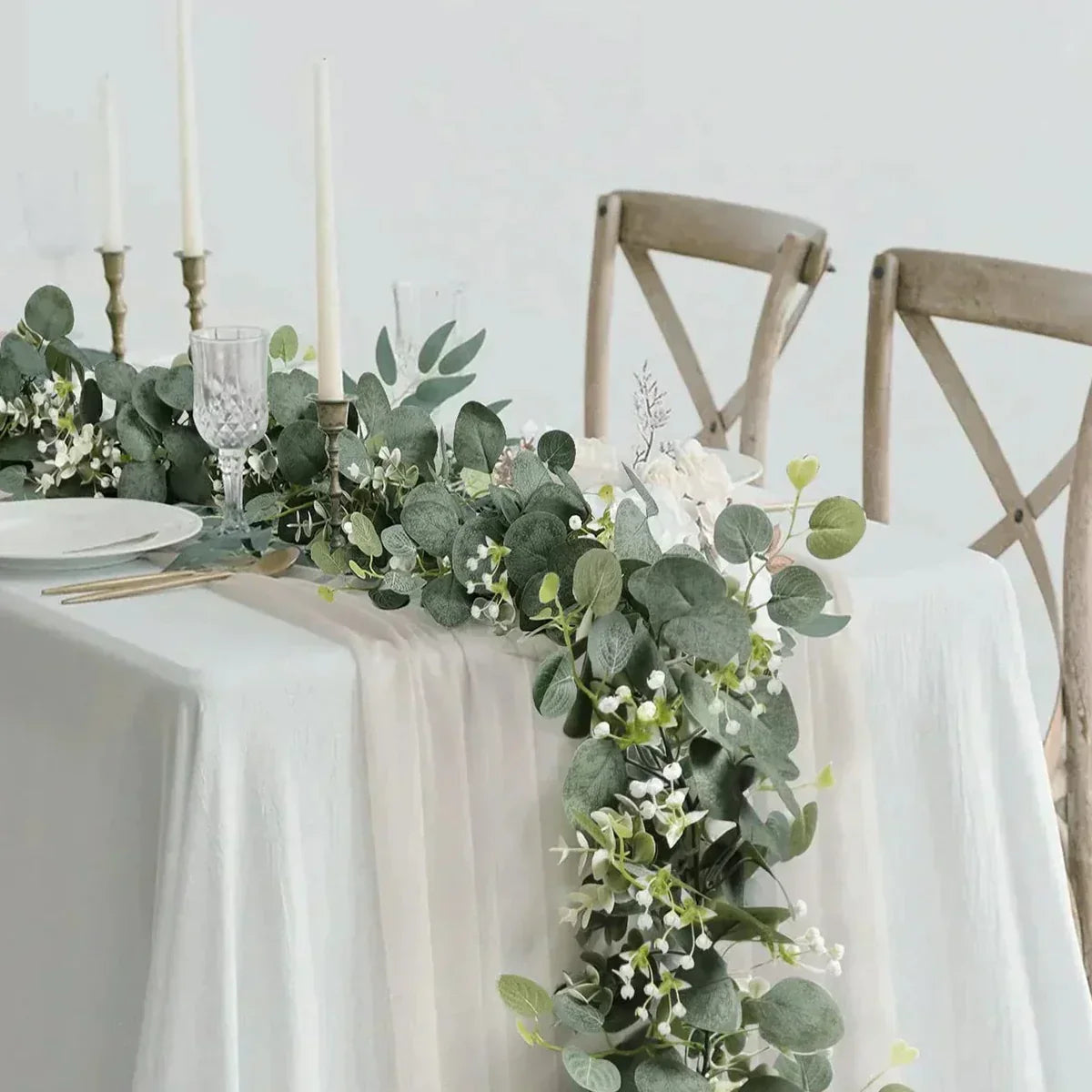 Fresh Artificial Eucalyptus 2-Piece Garland Set