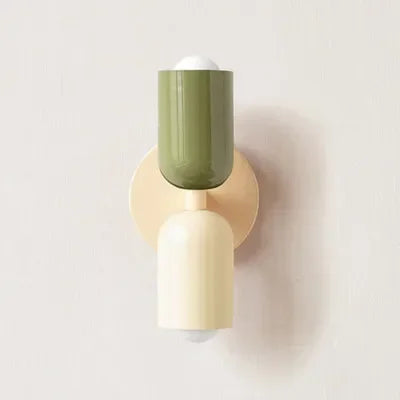 Simple Cream LED Double Wall Light For Home Decor
