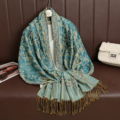 Soft Women's Cashmere Scarf Luxury Warm Print