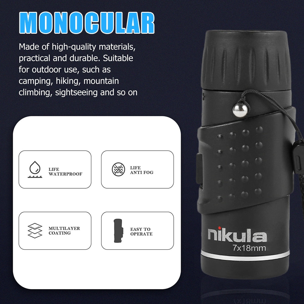 Portable Compact Waterproof Monocular Telescope