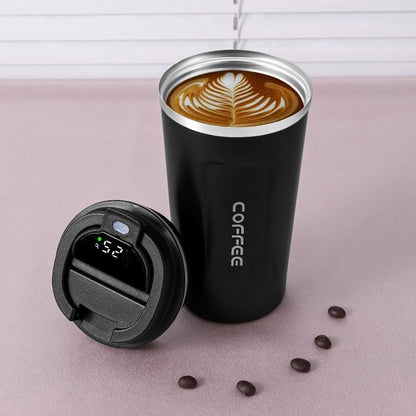 Insulated Smart Coffee Mug with LED Temperature Display