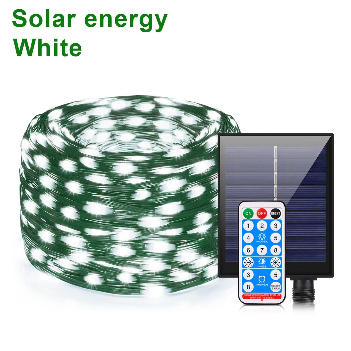Outdoor Solar Fairy Lights 100M Waterproof Remote Control