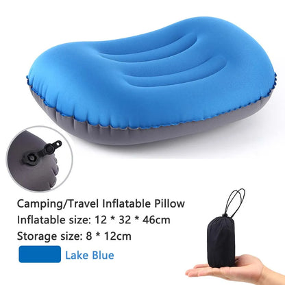 Portable Inflatable Travel Pillow with Neck Support Cushion