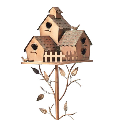 Colorful Metal Birdhouse Garden Decoration