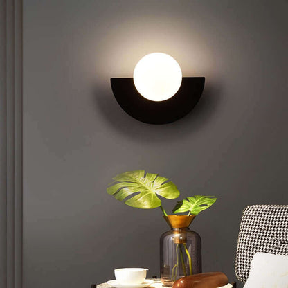 Metallic Half Moon Wall Light Lamp