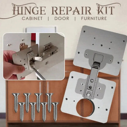 Fesara 2+2 Hinge Fixing Plates Kit with Screws Included - Fesara