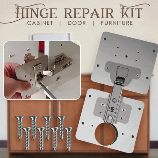 Fesara 2+2 Hinge Fixing Plates Kit with Screws Included - Fesara