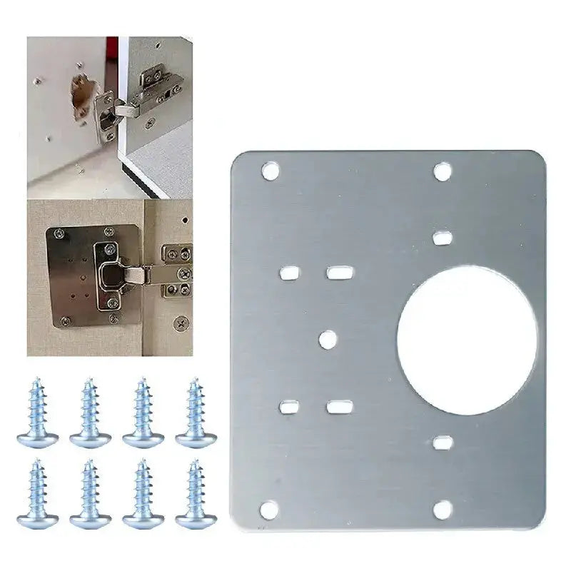Fesara 2+2 Hinge Fixing Plates Kit with Screws Included