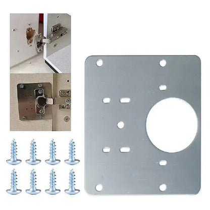Fesara 2+2 Hinge Fixing Plates Kit with Screws Included