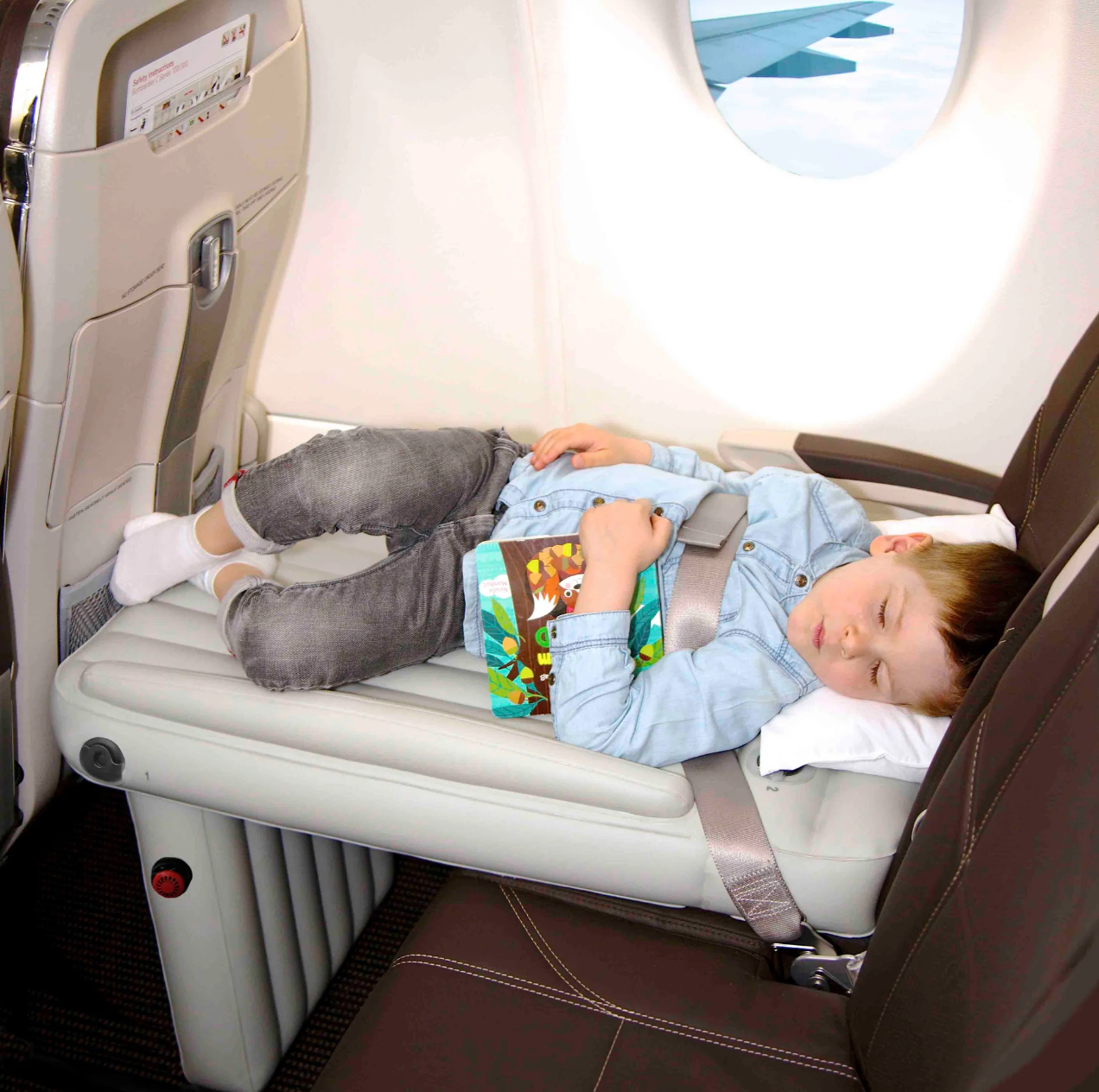 Kids Travel Air Bed – Inflatable Plane Sleep Mattress