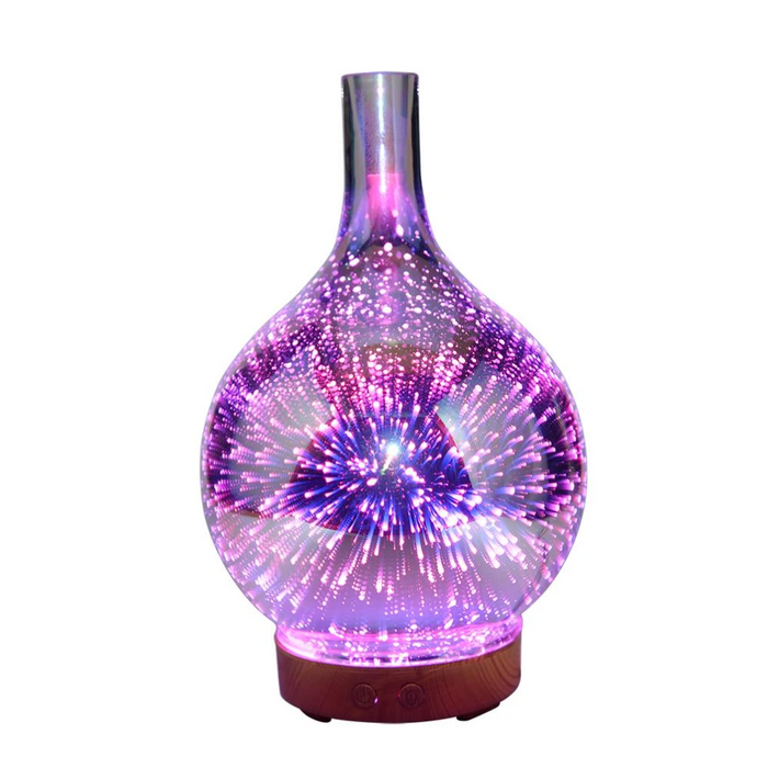 Colorful Glass Essential Oil Diffuser with LED Lights