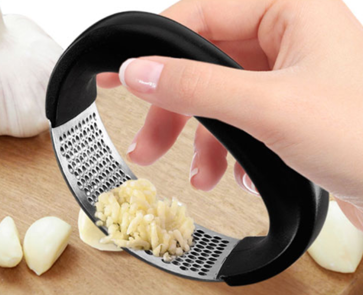 Easy Grip Stainless Garlic Crusher