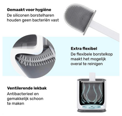 Flexible Toilet Brush with Soft Bristles for Easy Cleaning