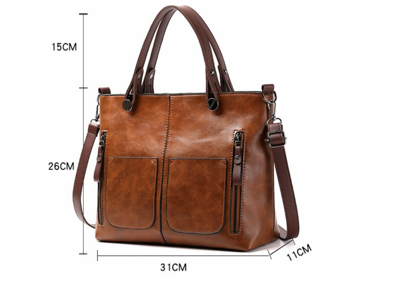 Classic Ladies Genuine Leather Tote Bag