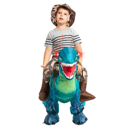Inflatable Dinosaur Rider Costume for Kids Parties