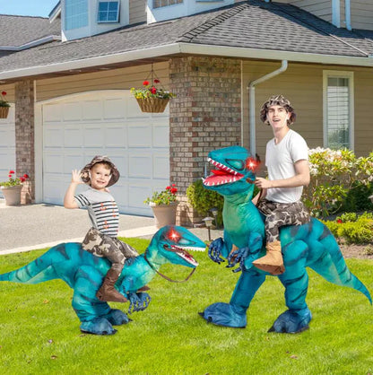 Inflatable Dinosaur Rider Costume for Kids Parties