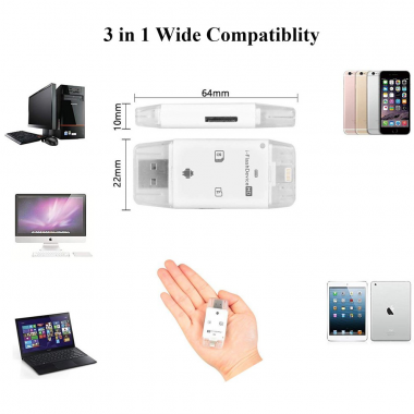Fast USB Flash Drive and SD Card Adapter