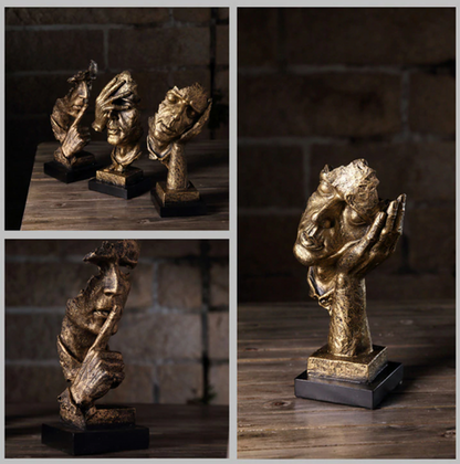 Luxury Gold Art Sculpture Modern Nordic Home Decor