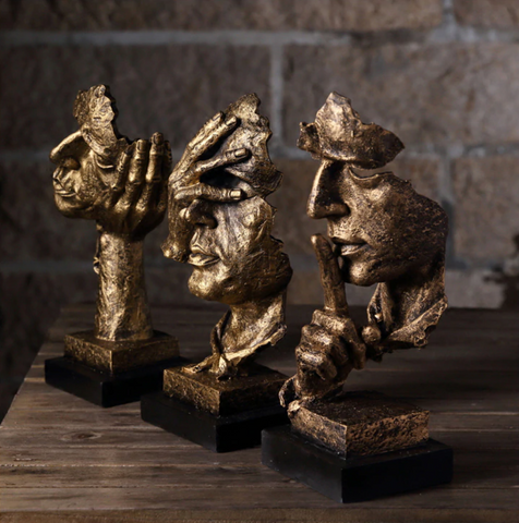 Luxury Gold Art Sculpture Modern Nordic Home Decor