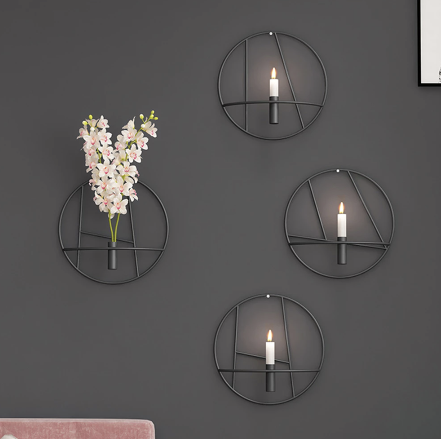 Home Decor Candle and Flower Vase Set